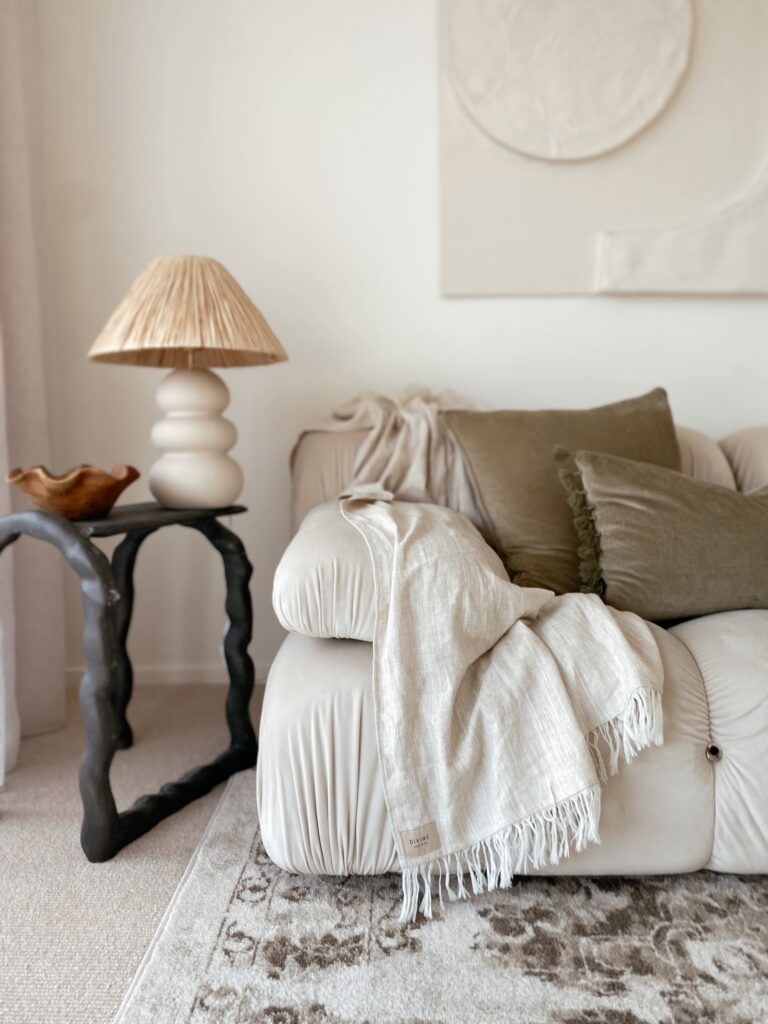 Natural Linen Throw Divine Design